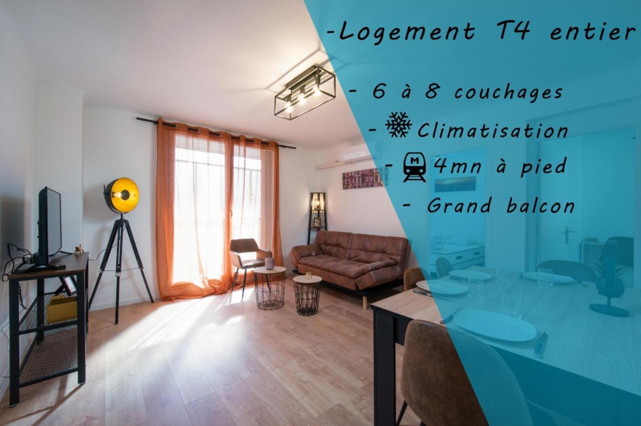 מרסיי Grand Appartement 3 Chambres Avec Clim Et Balcon מראה חיצוני תמונה
